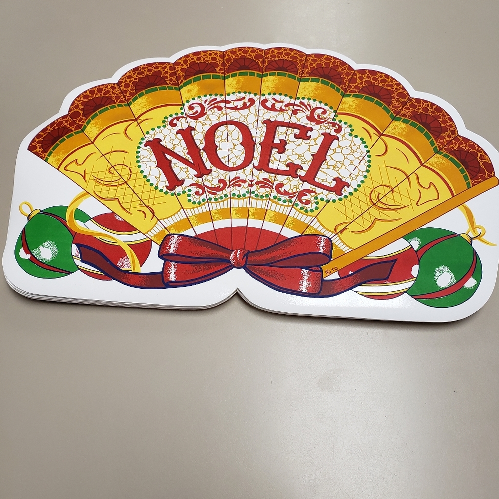Vintage cushioned vinyl holiday placemats